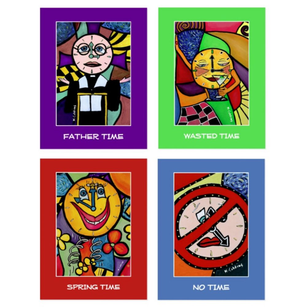 Colorful Artist Signed Art Postcards Whimsical